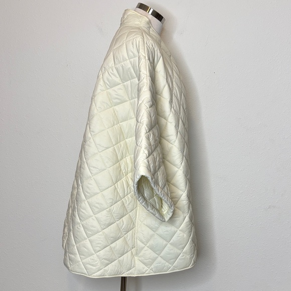 Joan Rivers size 2X Cream Quilted 3/4 Puffer Jacket - Picture 8 of 9